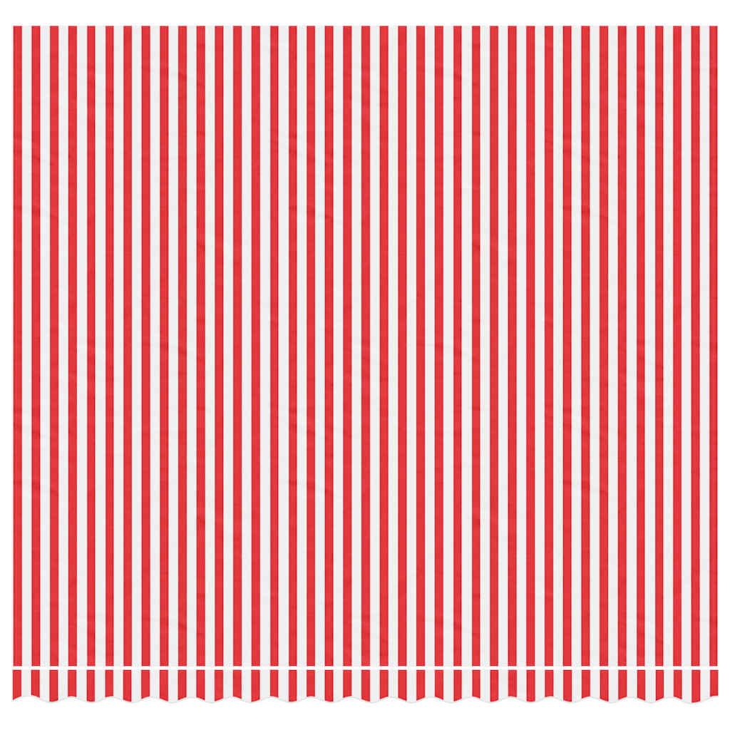 Tessuto di Ricambio per Tenda da Sole Rosso e Bianco 400x350 cm Poliestere