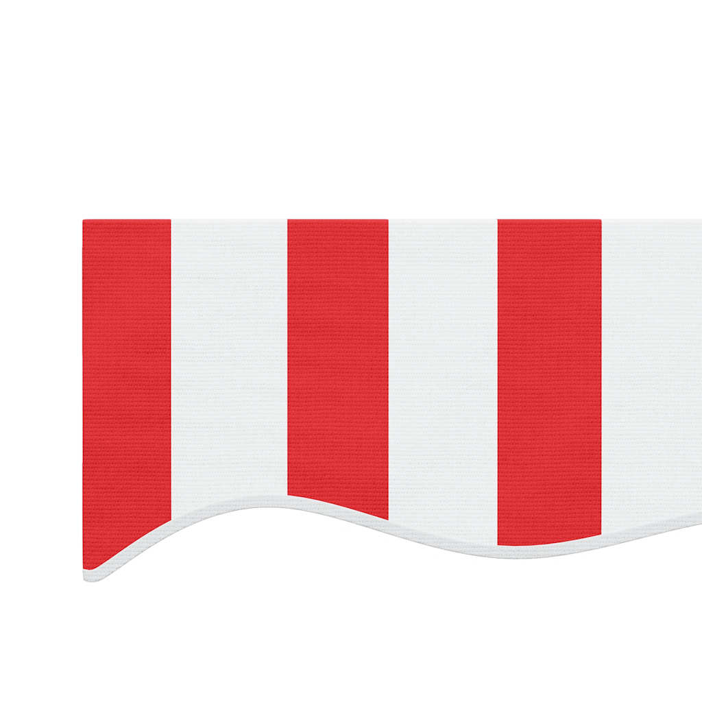 Tessuto di Ricambio per Tenda da Sole Rosso e Bianco 450x300 cm Poliestere
