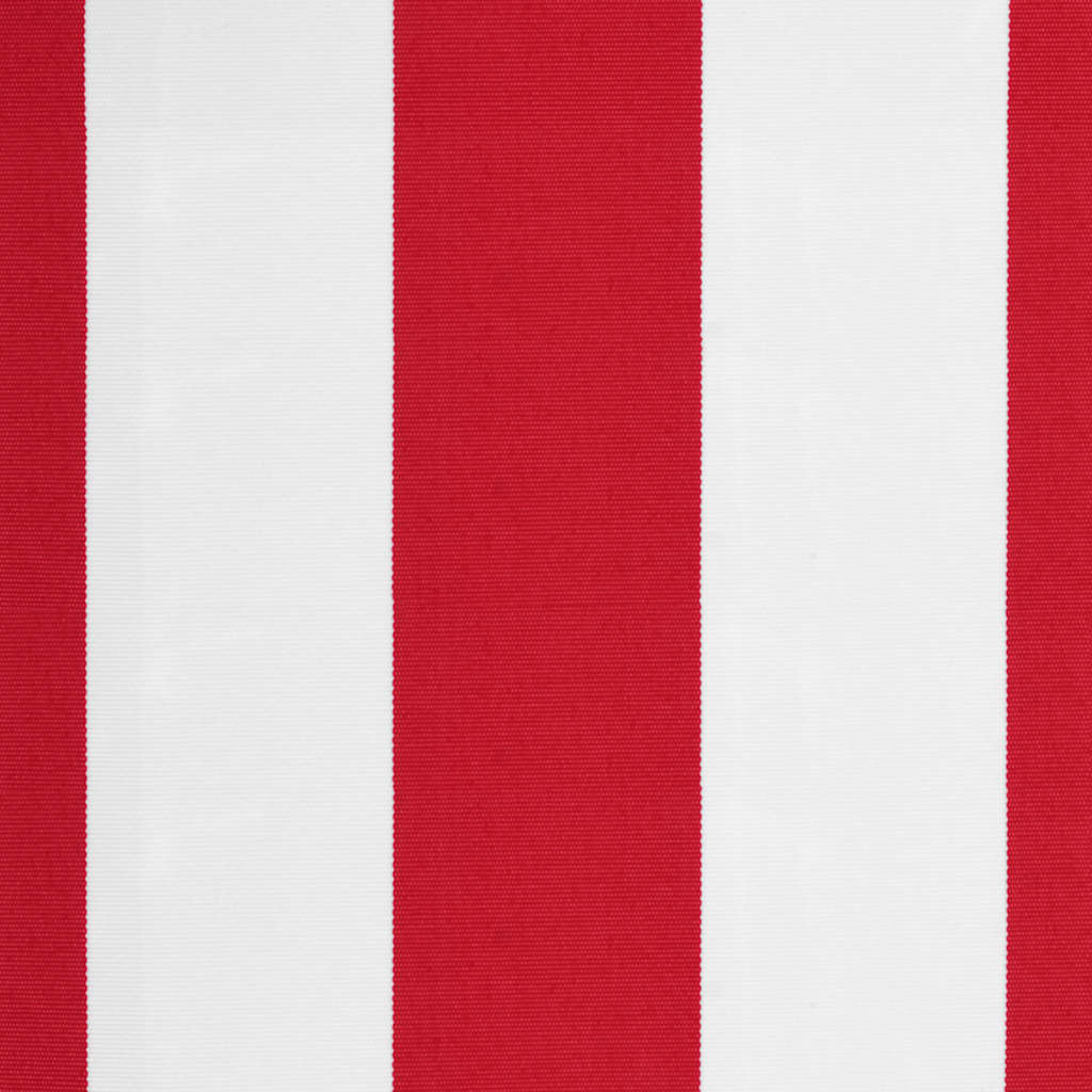 Tessuto di Ricambio per Tenda da Sole Rosso e Bianco 450x300 cm Poliestere