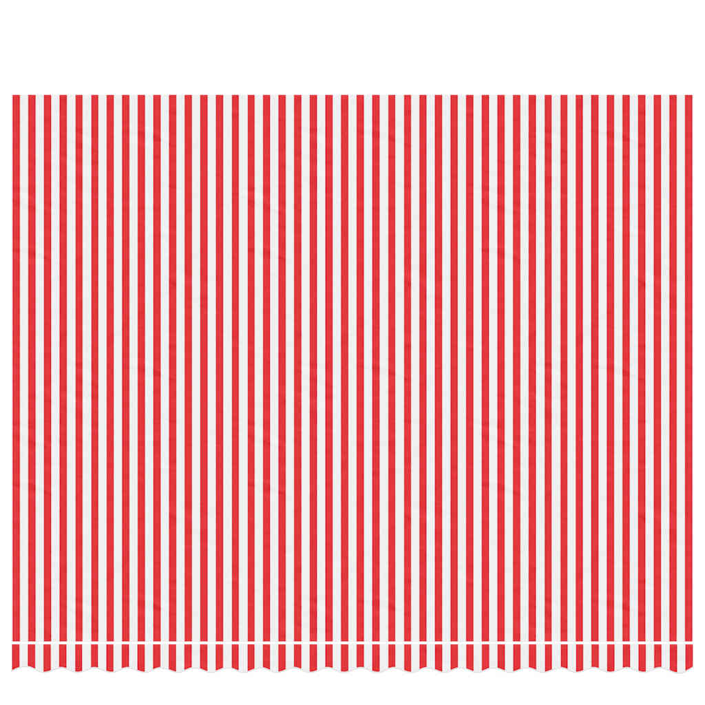 Tessuto di Ricambio per Tenda da Sole Rosso e Bianco 450x350 cm Poliestere