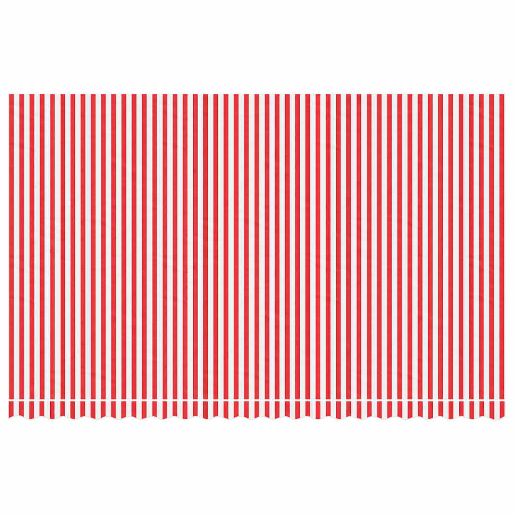 Tessuto di Ricambio per Tenda da Sole Rosso e Bianco 500x300 cm Poliestere