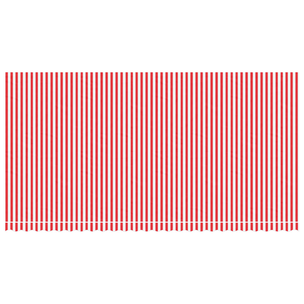 Tessuto di Ricambio per Tenda da Sole Rosso e Bianco 600x300 cm Poliestere