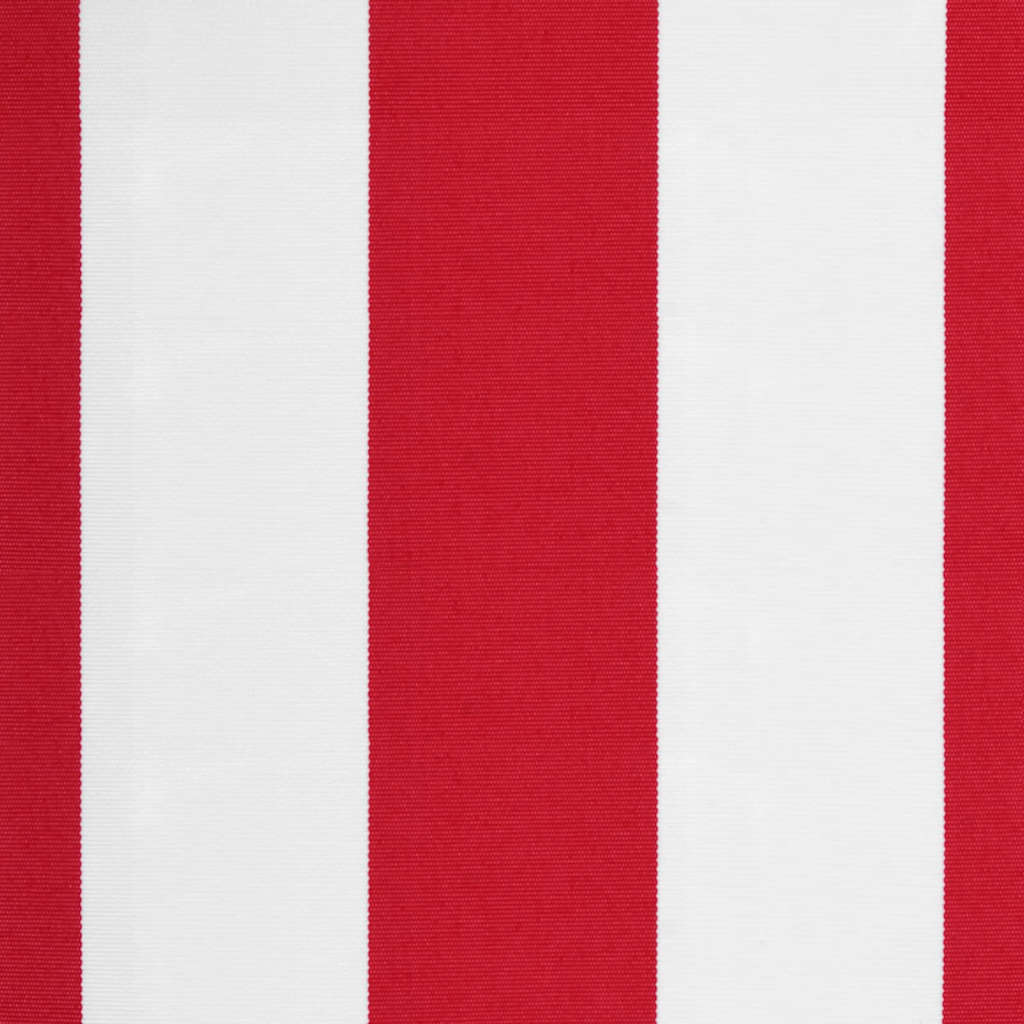 Tessuto di Ricambio per Tenda da Sole Rosso e Bianco 600x350 cm Poliestere