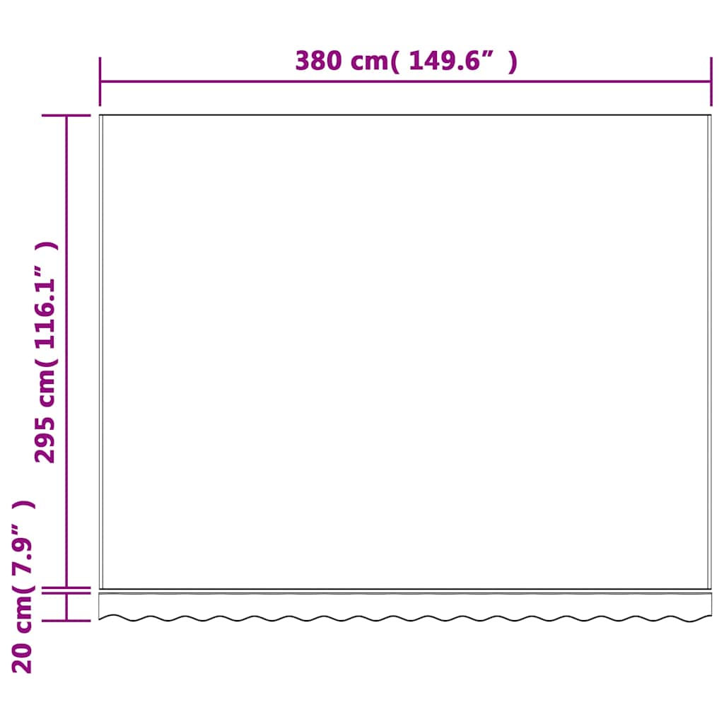 Tessuto di Ricambio per Tenda da Sole Multicolore 400x300 cm Poliestere