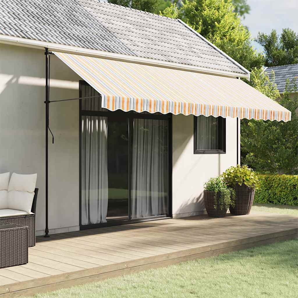 Tessuto di Ricambio per Tenda da Sole Multicolore 450x300 cm Poliestere