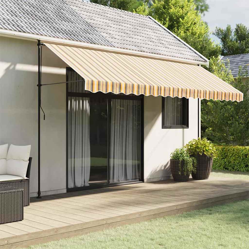 Tessuto di Ricambio per Tenda da Sole Multicolore 450x350 cm Poliestere