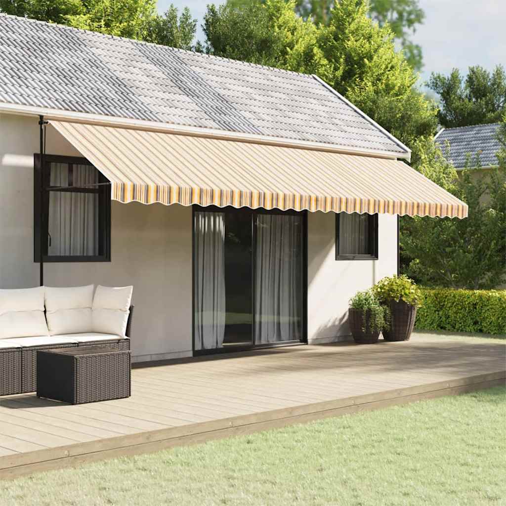 Tessuto di Ricambio per Tenda da Sole Multicolore 600x350 cm Poliestere