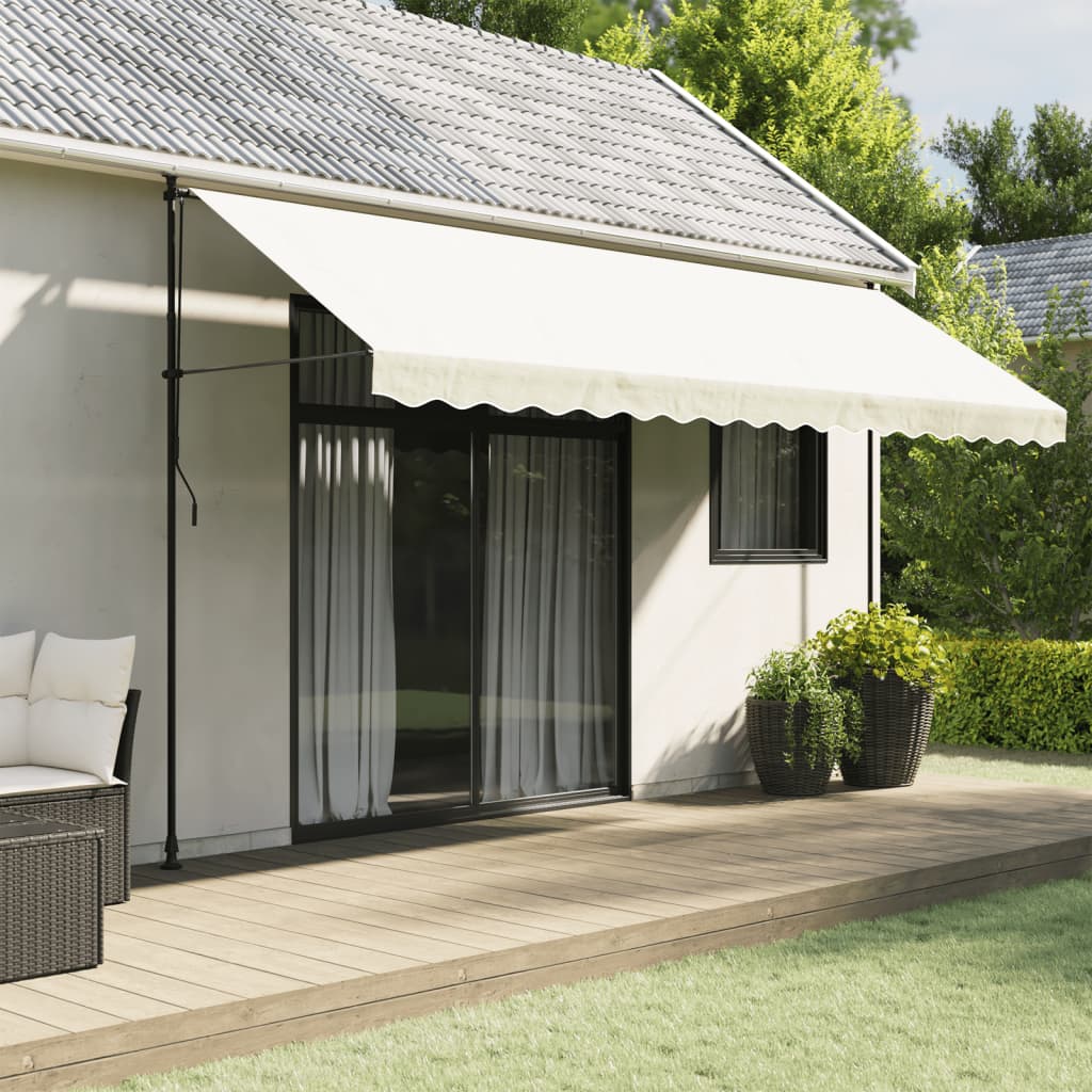 Tessuto di Ricambio per Mantovana da Tenda Strisce Crema 450 cm