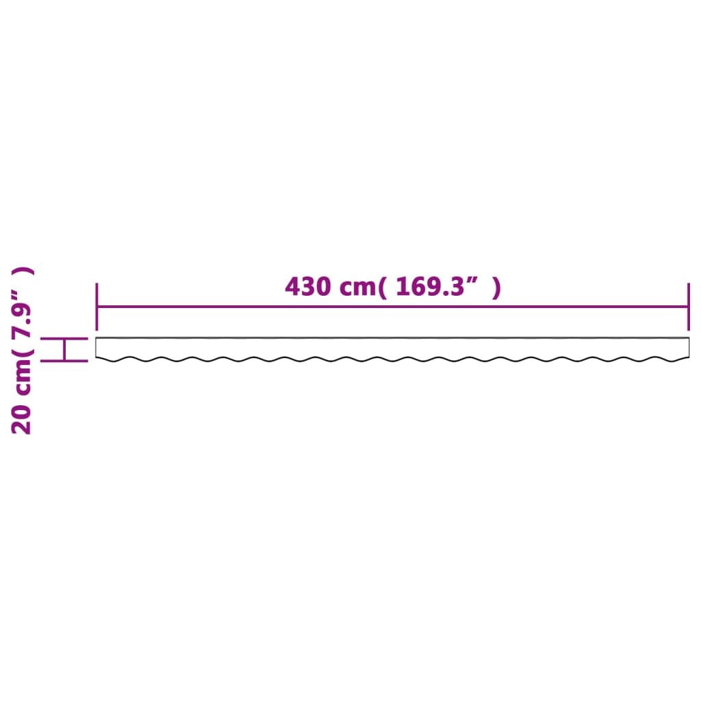Tessuto di Ricambio per Mantovana da Tenda Strisce Crema 450 cm