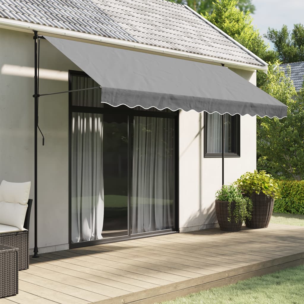 Tessuto di Ricambio per Mantovana Tenda Strisce Antracite 350 cm