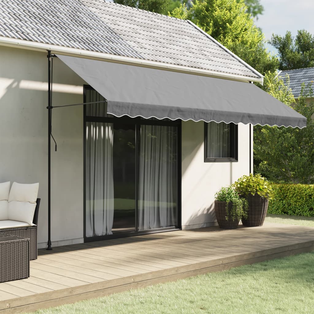 Tessuto di Ricambio per Mantovana Tenda Strisce Antracite 450 cm