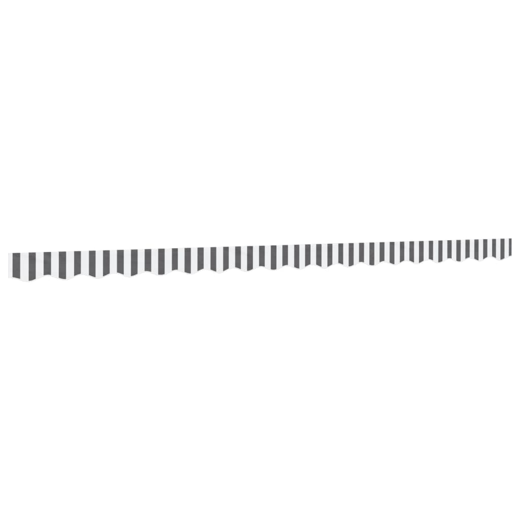 Tessuto Ricambio Mantovana Tenda Strisce Antracite Bianche 450 cm