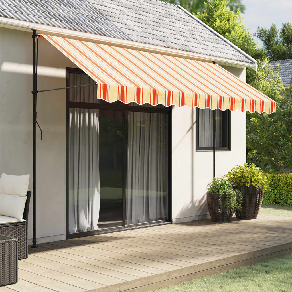 Tessuto Ricambio Mantovana Tenda Righe Giallo e Arancione 350 cm