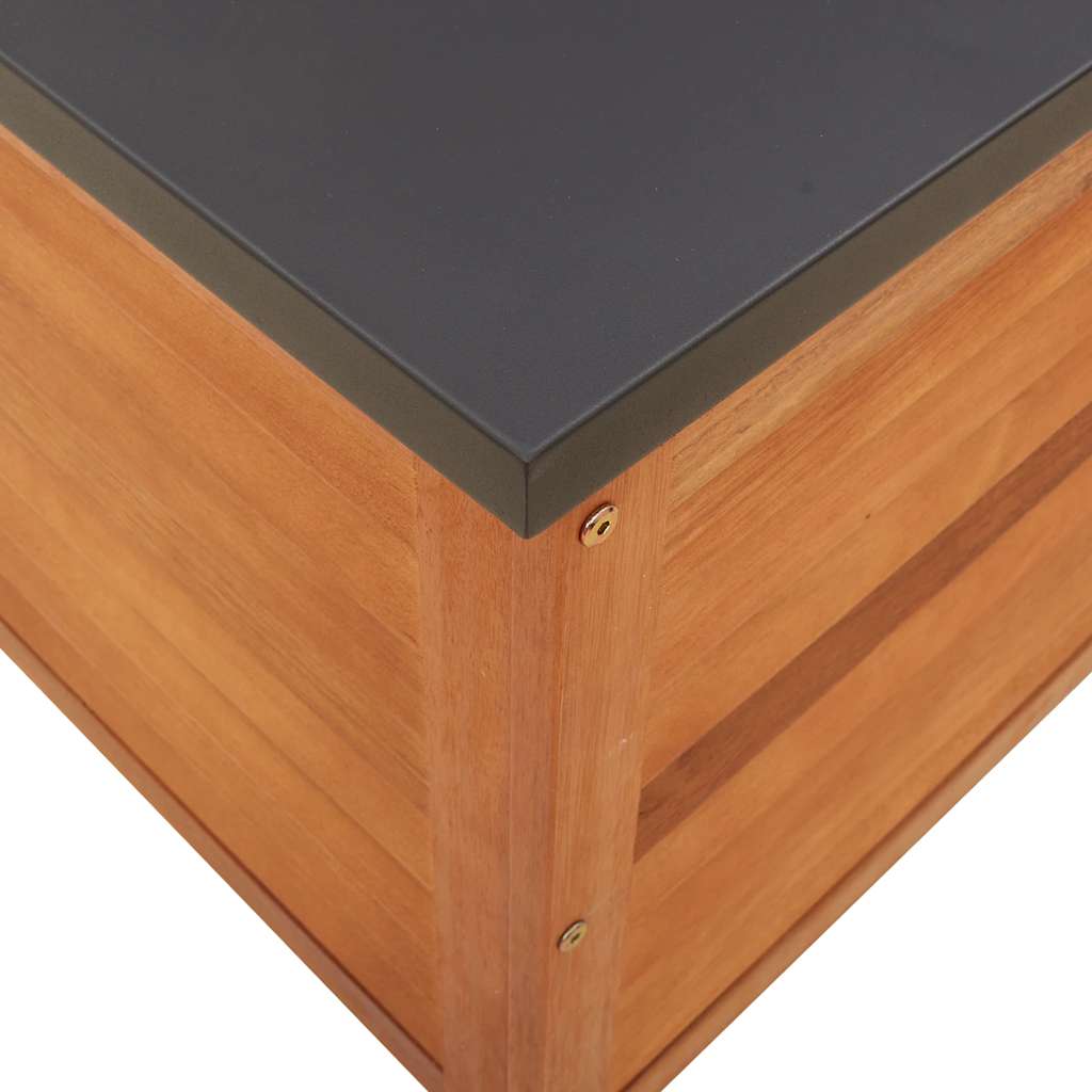 Contenitore da Giardino 60x50x55 cm Legno Massello di Eucalipto