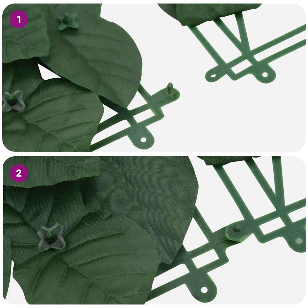 Paravento da Balcone con Foglie Verde Scuro 200x75 cm