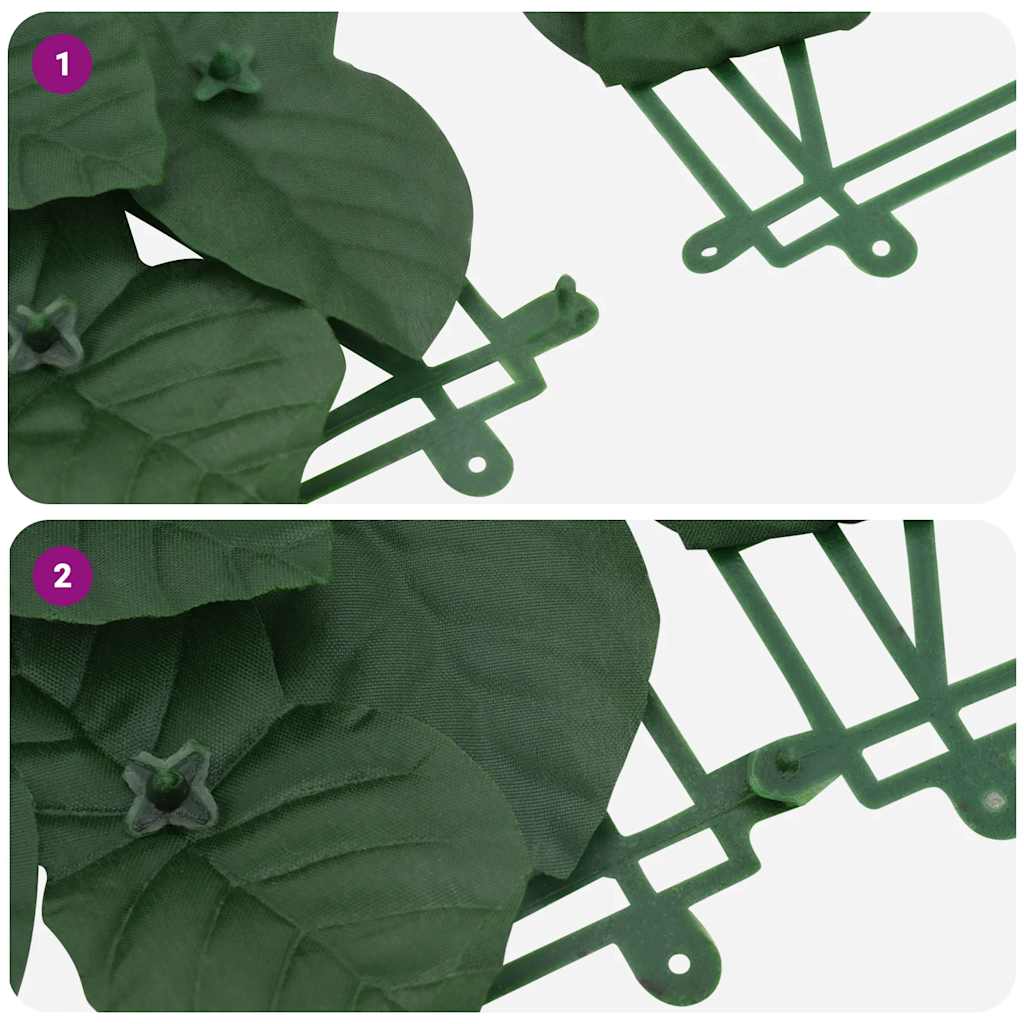 Paravento da Balcone con Foglie Verde Scuro 200x100 cm