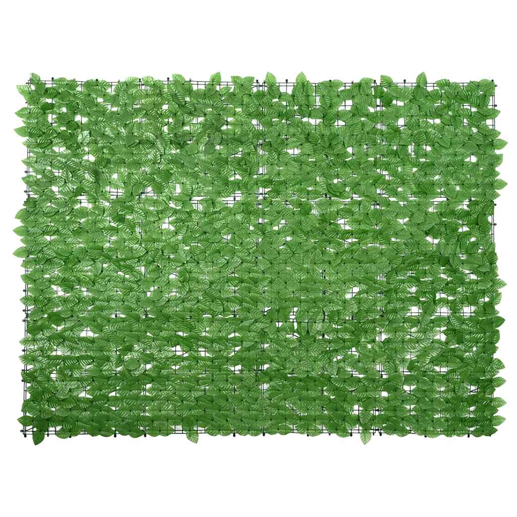 Paravento da Balcone con Foglie Verdi 200x150 cm