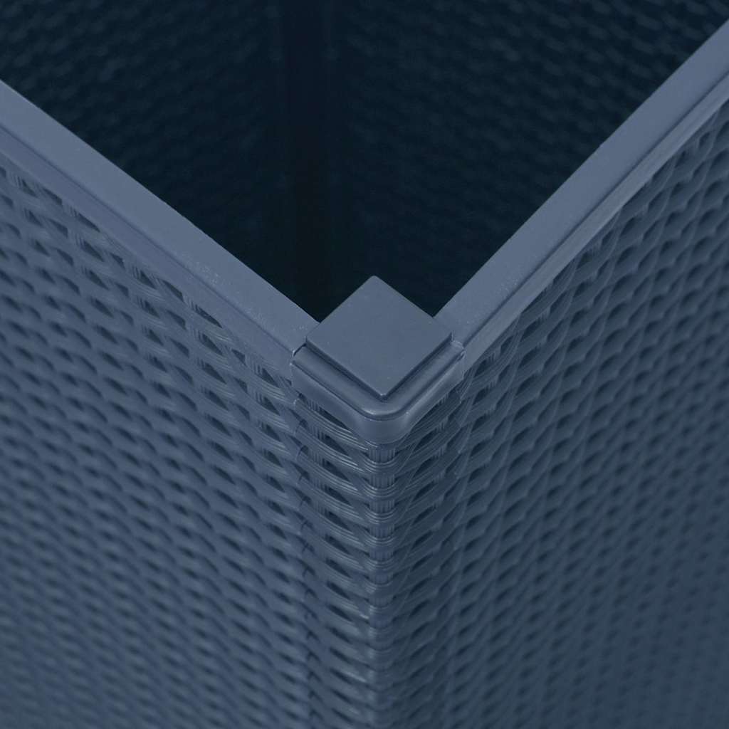 Fioriere da Giardino 2 pz Grigio Blu 32,5x32,5x57 cm in PP