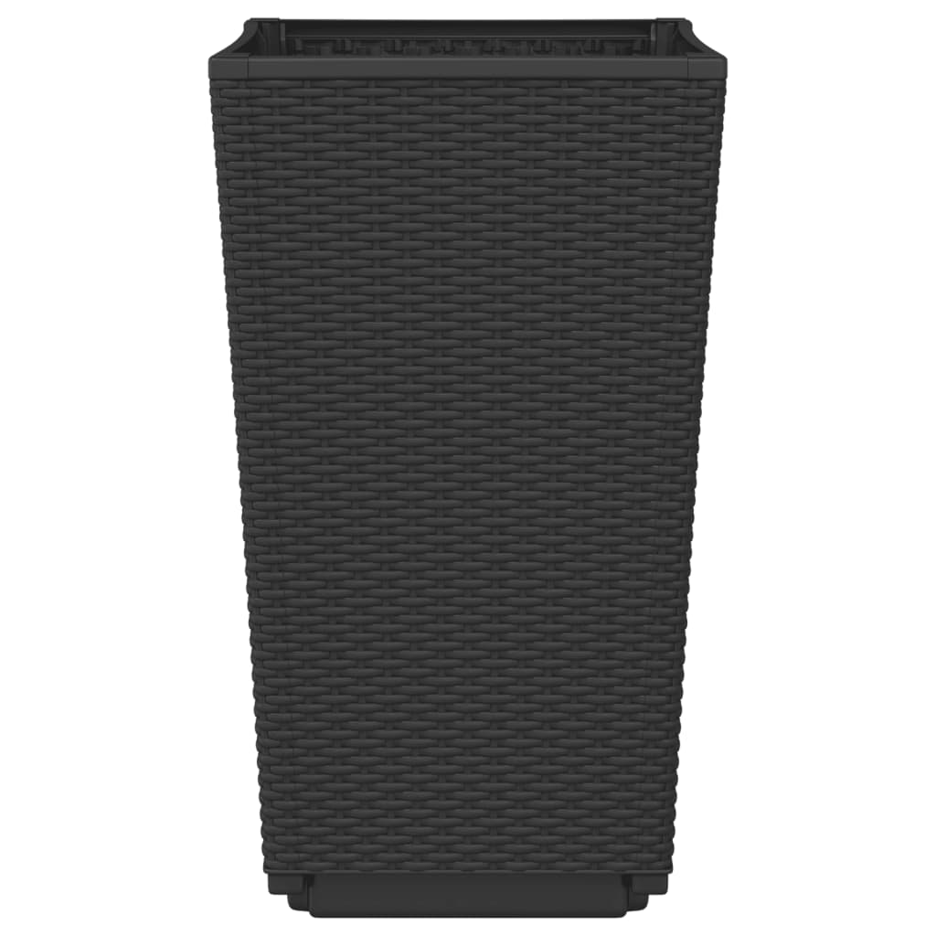 Fioriere da Giardino 2 pz Nere 32,5x32,5x57 cm in PP