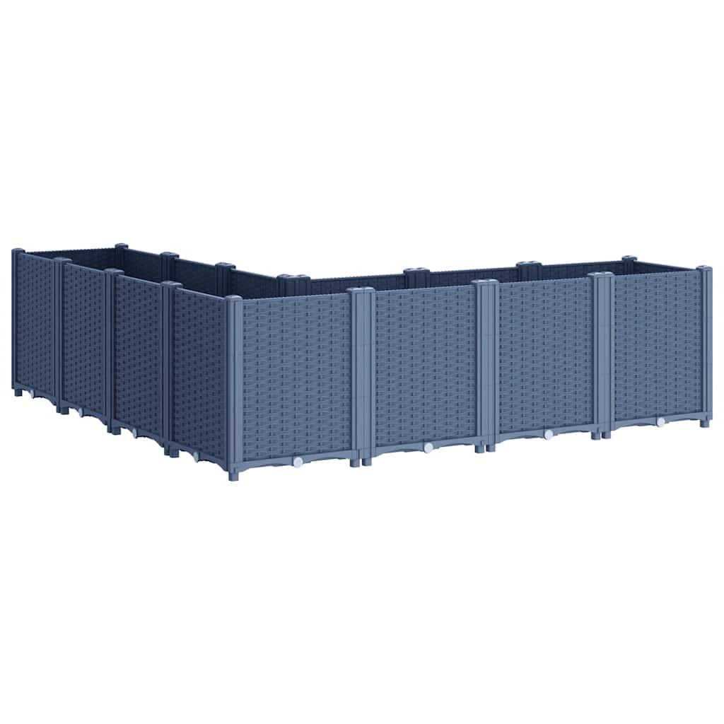 Fioriera da Giardino Grigio Blu 160x160x53 cm in PP