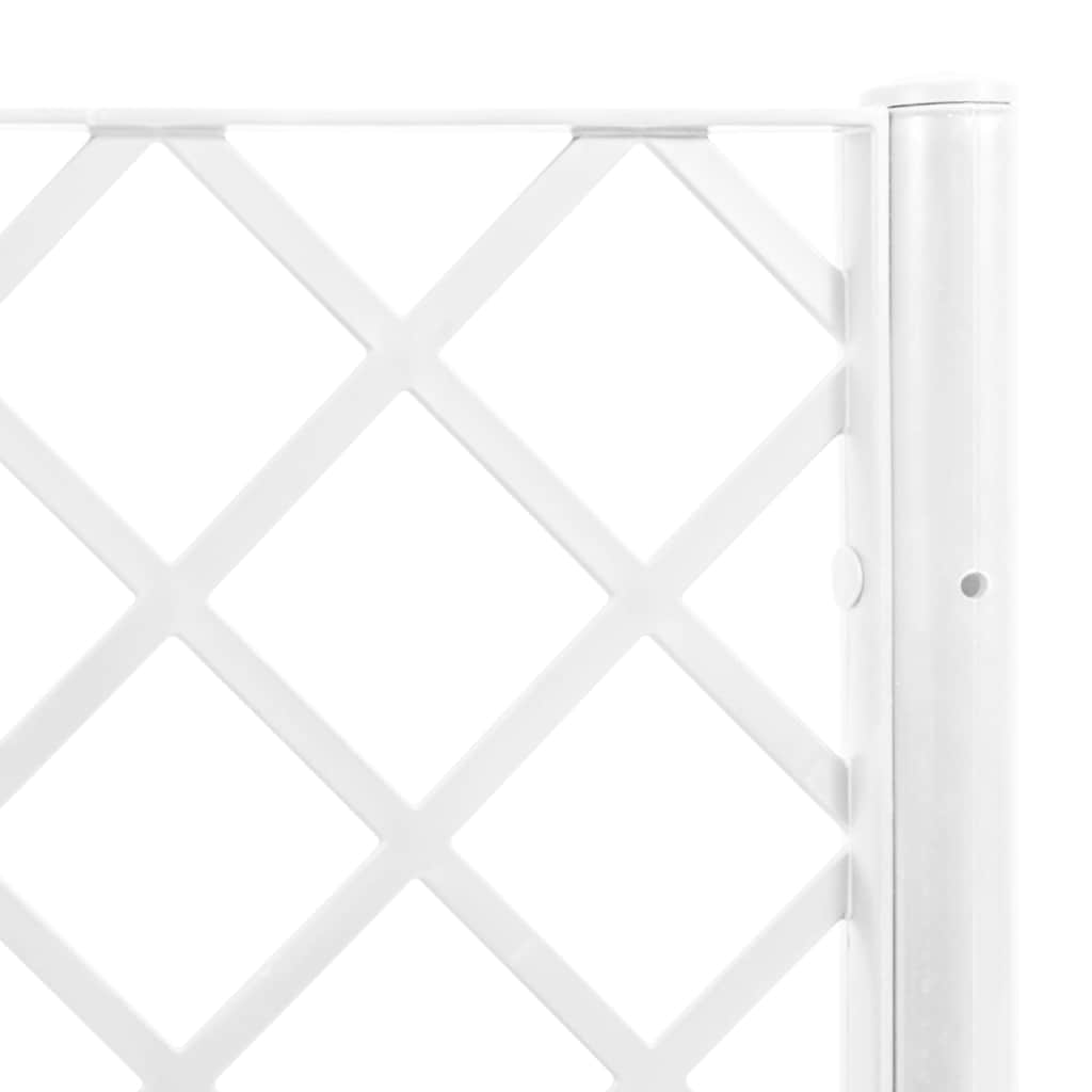 Fioriera da Giardino con Graticcio Bianco 80x40x142 cm PP