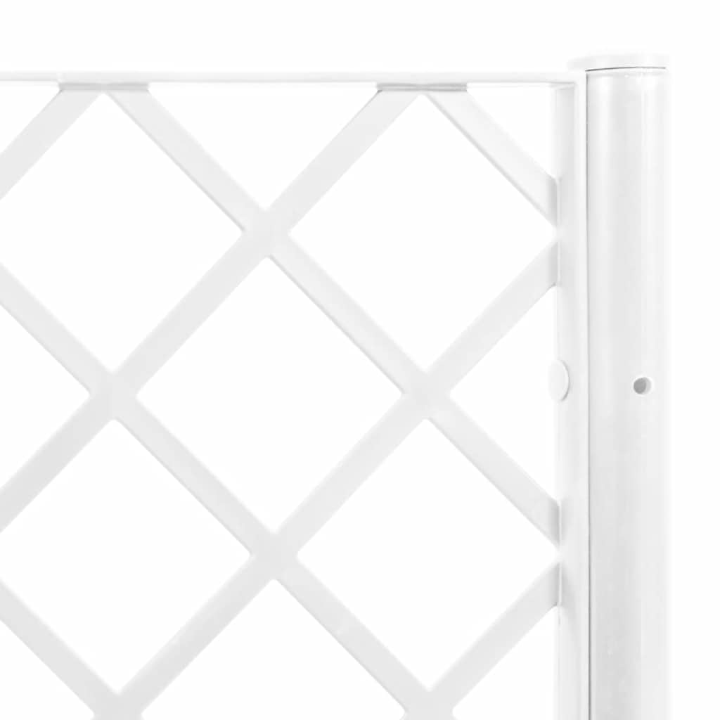 Fioriera da Giardino con Traliccio Bianco 160x40x142 cm in PP