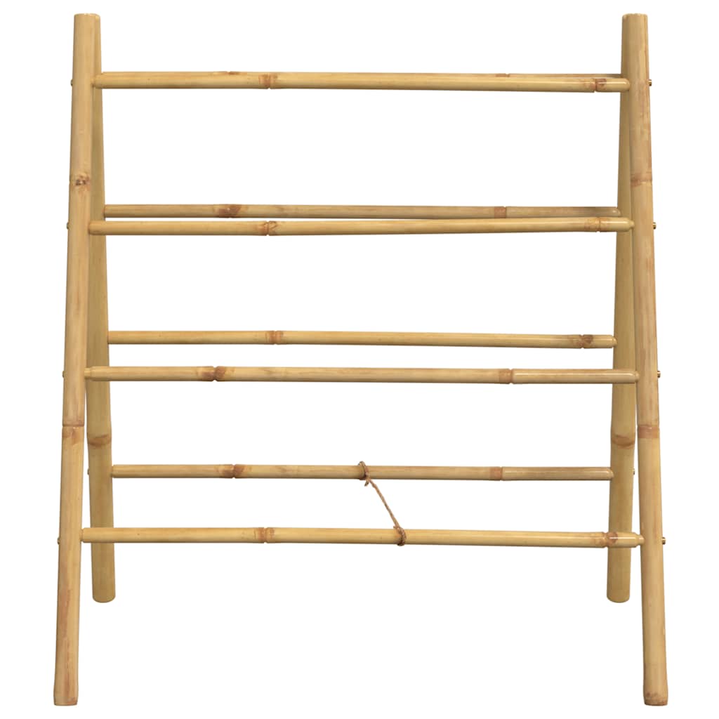 Scala Portasciugamani Doppia con 4 Pioli 90x50x100 cm in Bambù