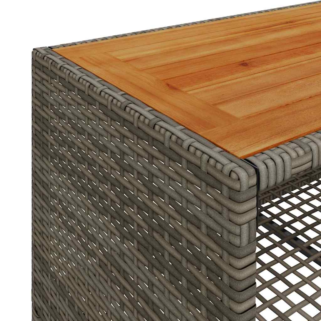 Set Divani da Giardino 4 pz con Cuscini in Polyrattan Grigio