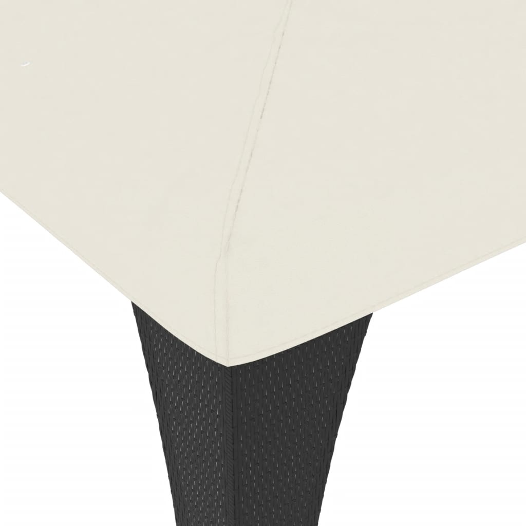 Gazebo con Tetto Doppio Crema 2,98x2,98 m in Acciaio