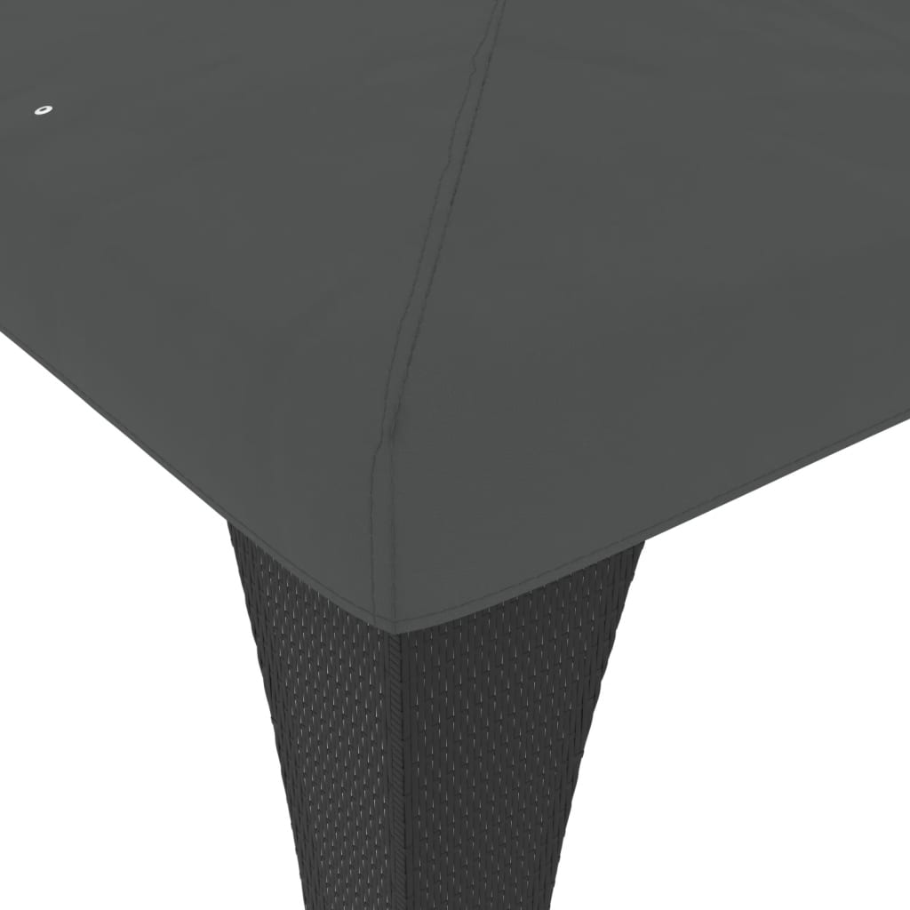 Gazebo con Tetto Doppio Antracite 2,98x2,98 m in Acciaio