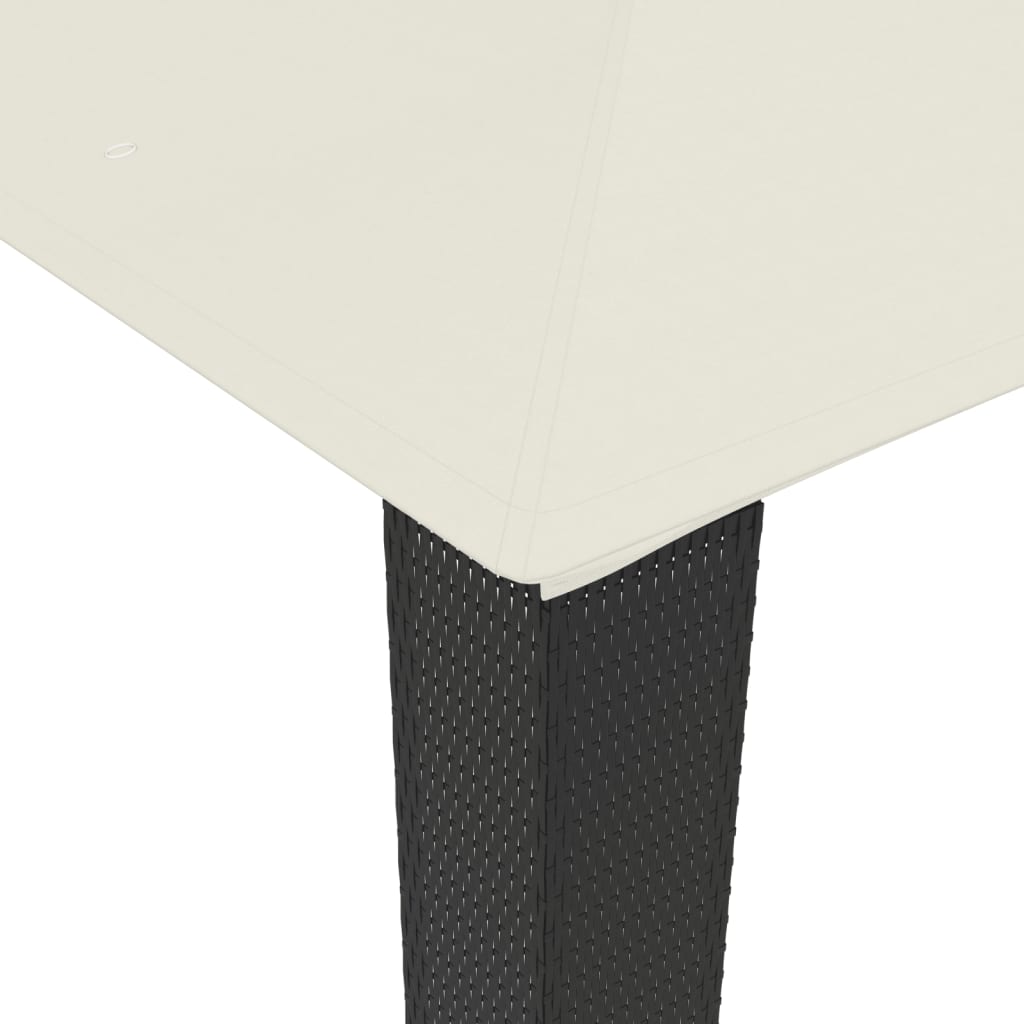 Gazebo con Tetto Doppio Crema 2,94x2,94 m in Acciaio