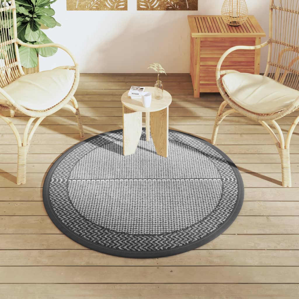 Tappeto da Esterno ARAKIL Grigio Ø120 cm in PP