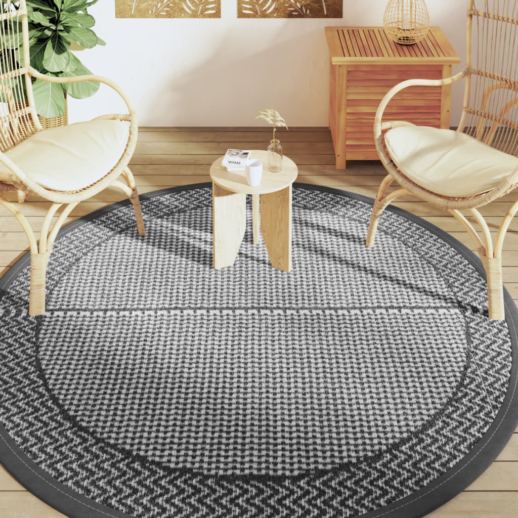 Tappeto da Esterno ARAKIL Grigio Ø200 cm in PP