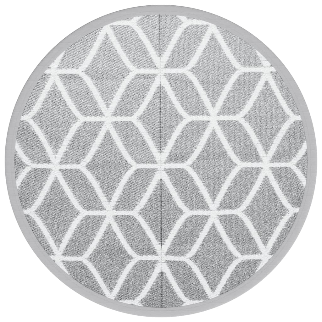 Tappeto da Esterno ARAKIL Grigio Ø160 cm in PP