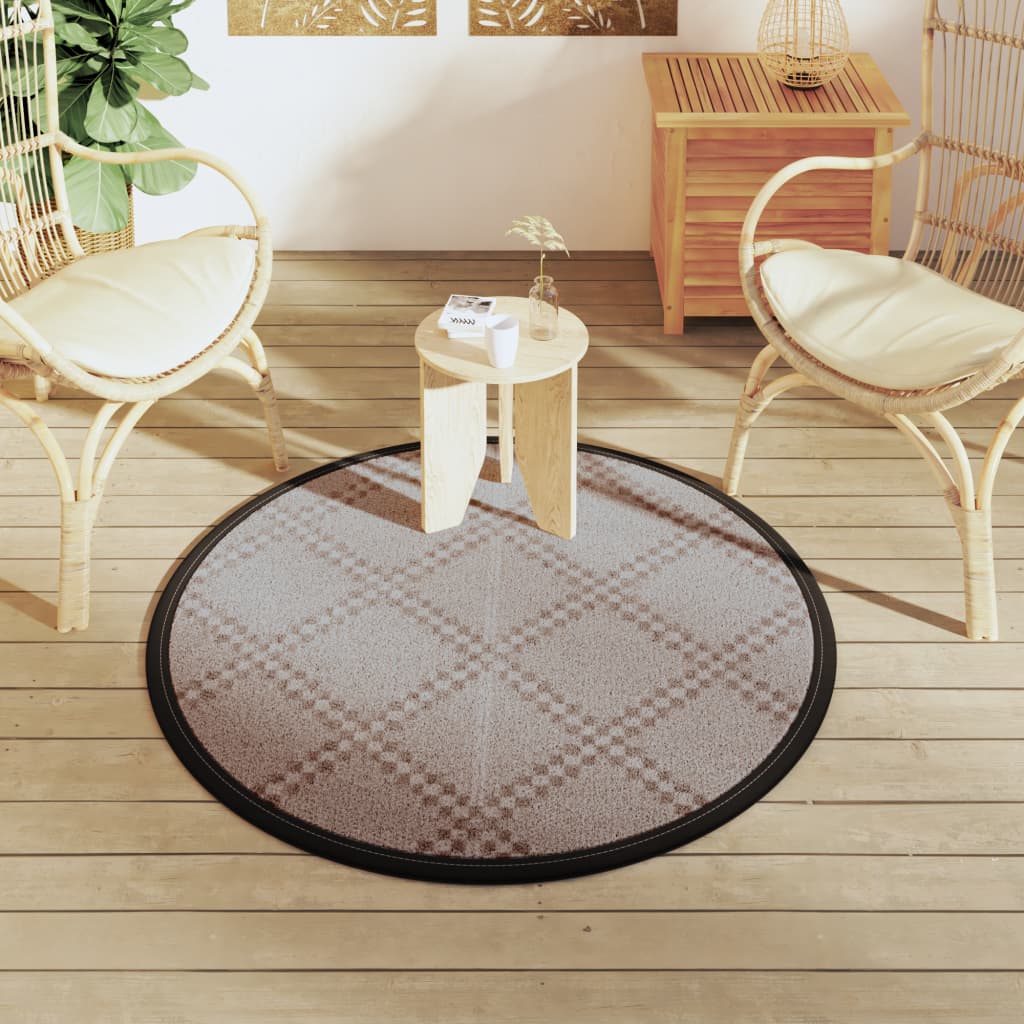 Tappeto da Esterni ARAKIL Marrone Ø120 cm in PP