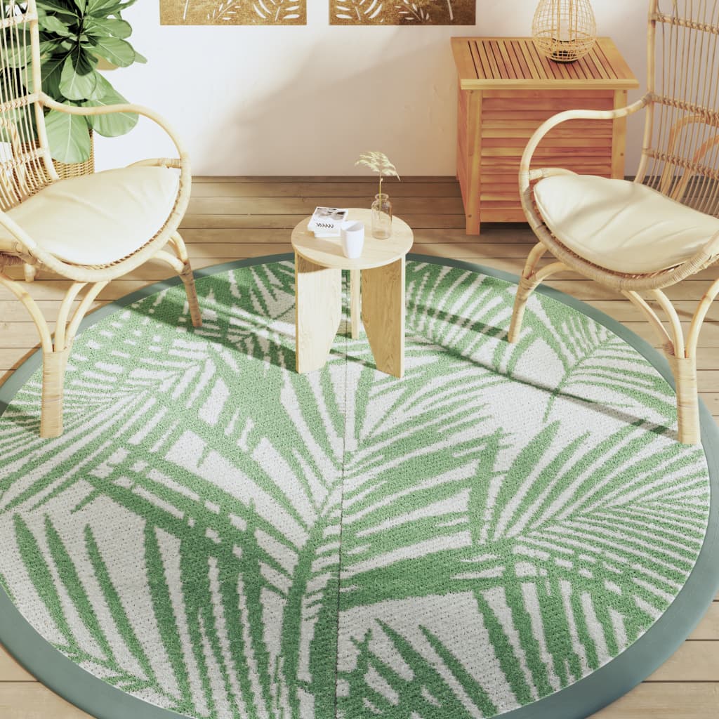 Tappeto da Esterno ARAKIL Verde Ø200 cm in PP