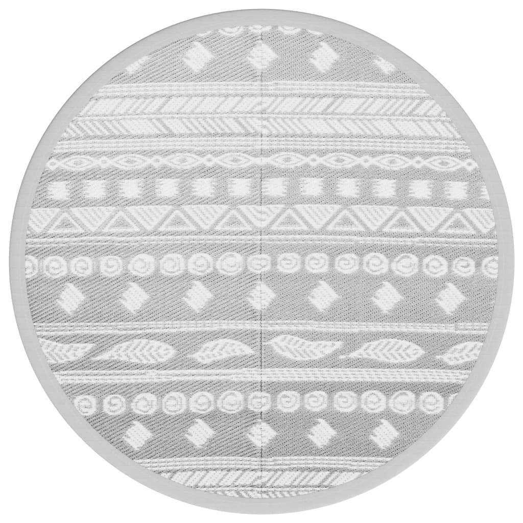 Tappeto da Esterno ARAKIL Grigio Ø120 cm in PP