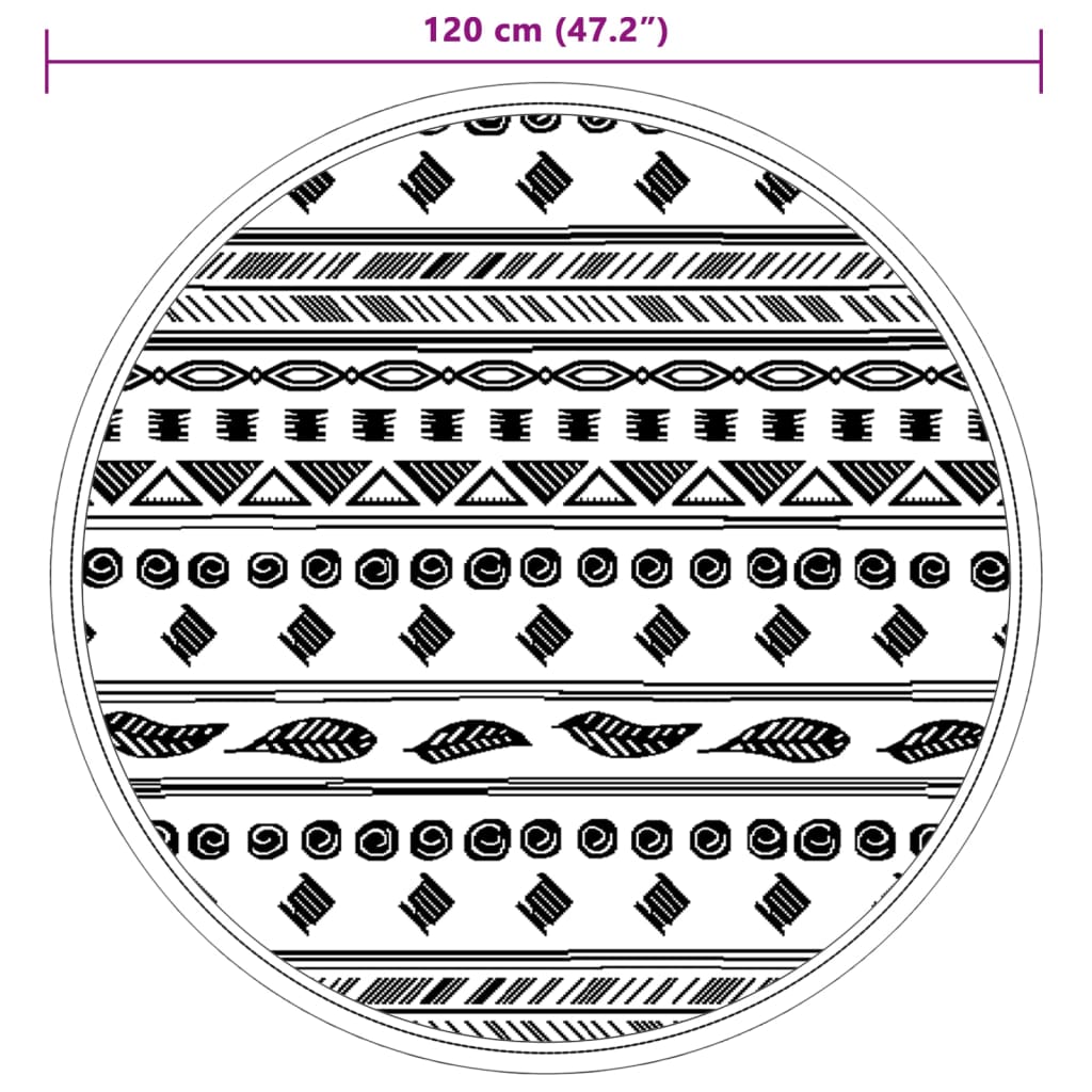Tappeto da Esterno ARAKIL Grigio Ø120 cm in PP