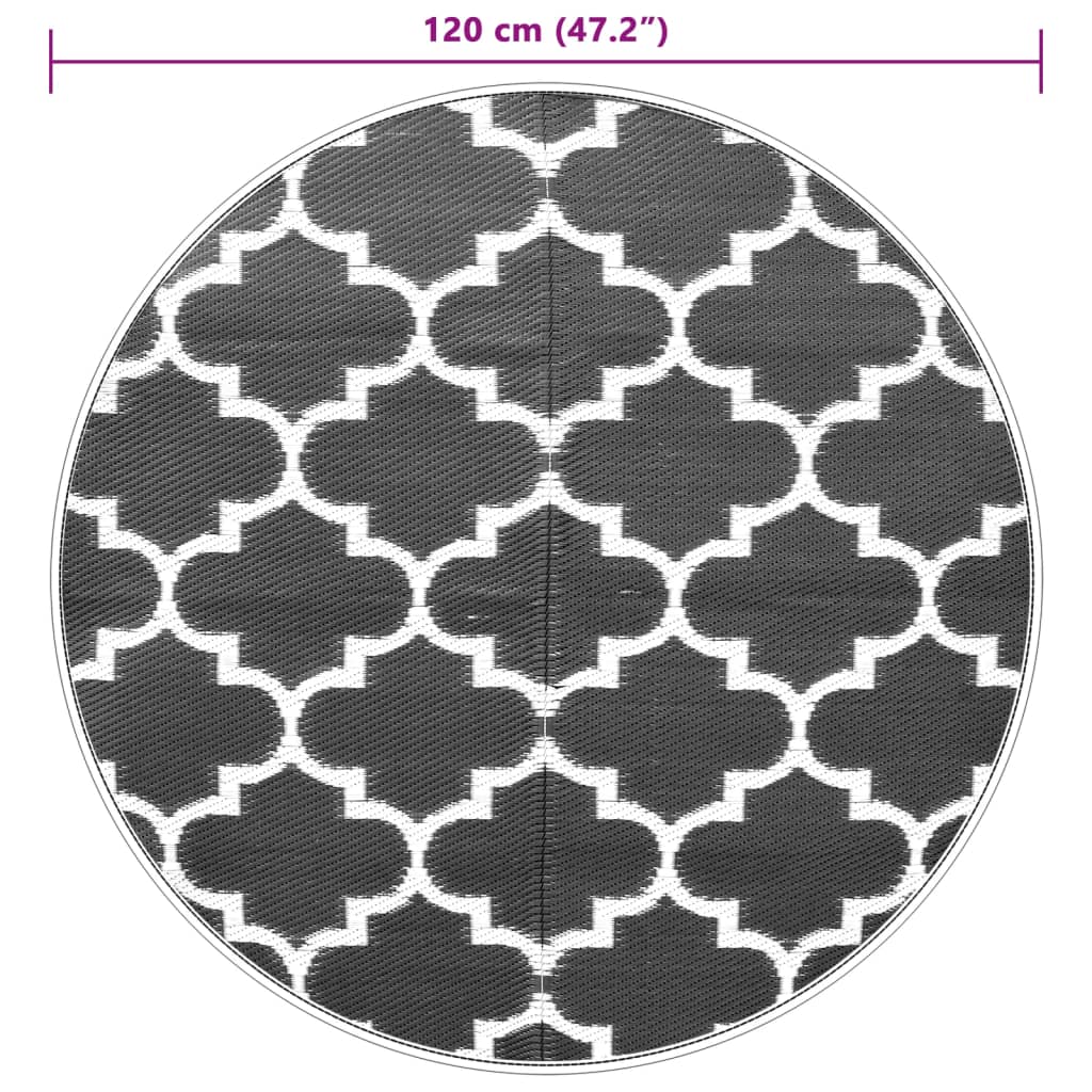 Tappeto da Esterni ARAKIL Blu Ø120 cm in PP
