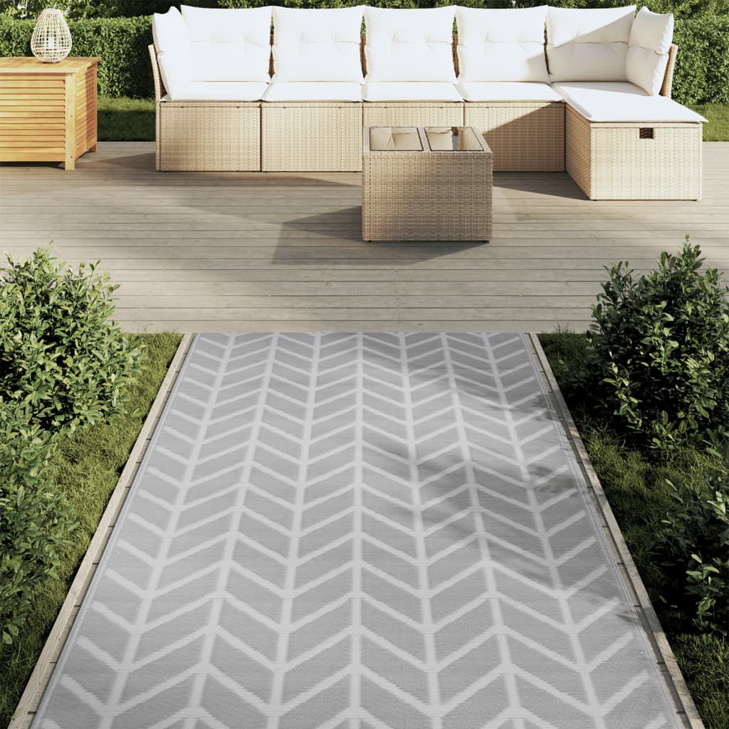 Tappeto da Esterni ARAKIL Grigio 120x180 cm in PP