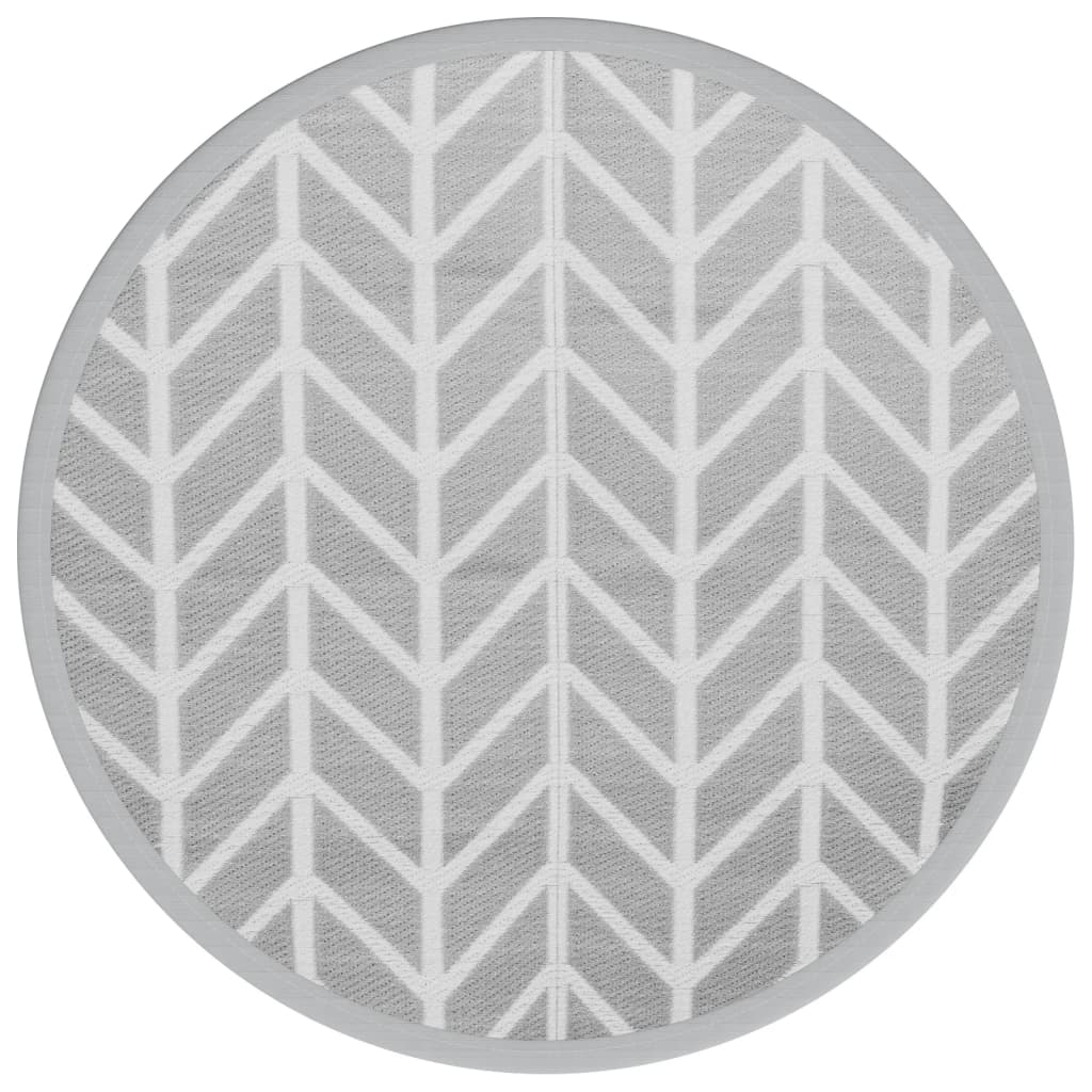Tappeto da Esterno ARAKIL Grigio Ø160 cm in PP