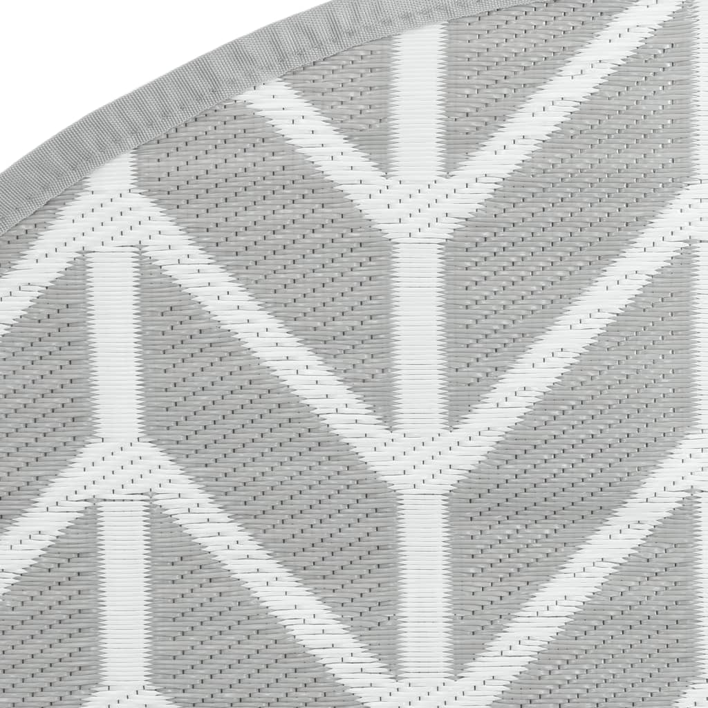 Tappeto da Esterno ARAKIL Grigio Ø160 cm in PP