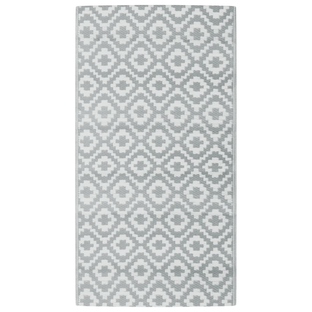 Tappeto da Esterni ARAKIL Grigio 80x150 cm in PP