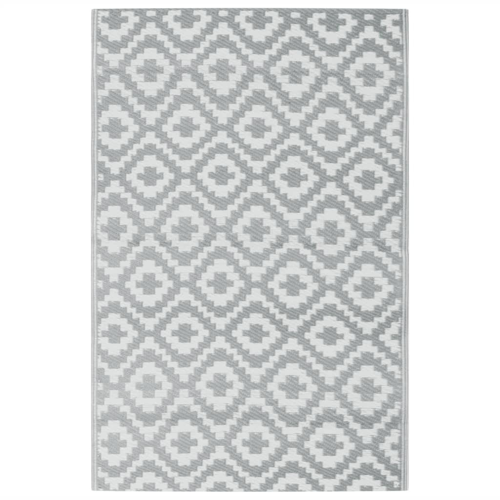 Tappeto da Esterni ARAKIL Grigio 190x290 cm in PP