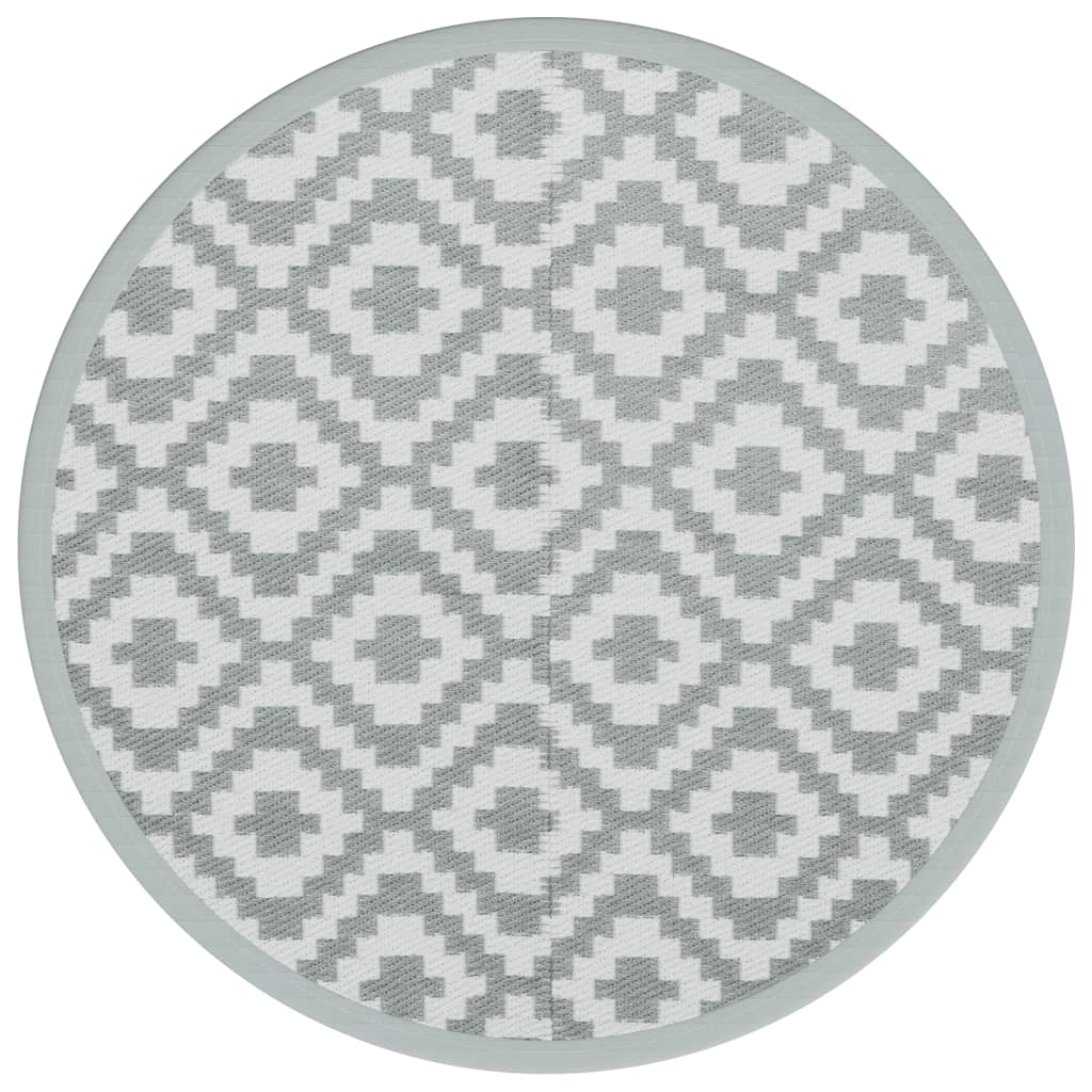 Tappeto da Esterno ARAKIL Grigio Ø120 cm in PP