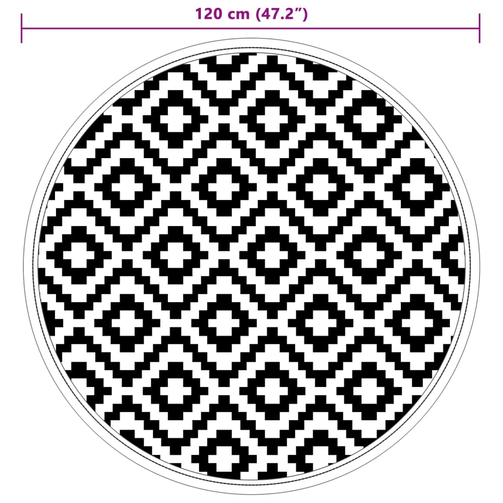 Tappeto da Esterno ARAKIL Grigio Ø120 cm in PP