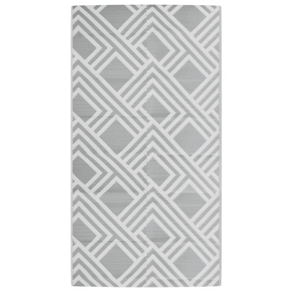 Tappeto da Esterni ARAKIL Grigio 80x150 cm in PP
