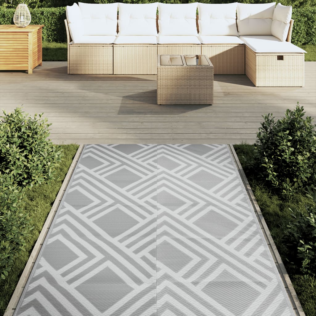 Tappeto da Esterni ARAKIL Grigio 120x180 cm in PP