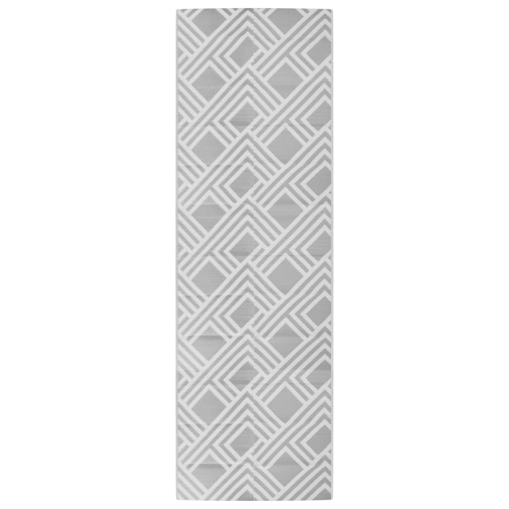 Tappeto da Esterni ARAKIL Grigio 80x250 cm in PP