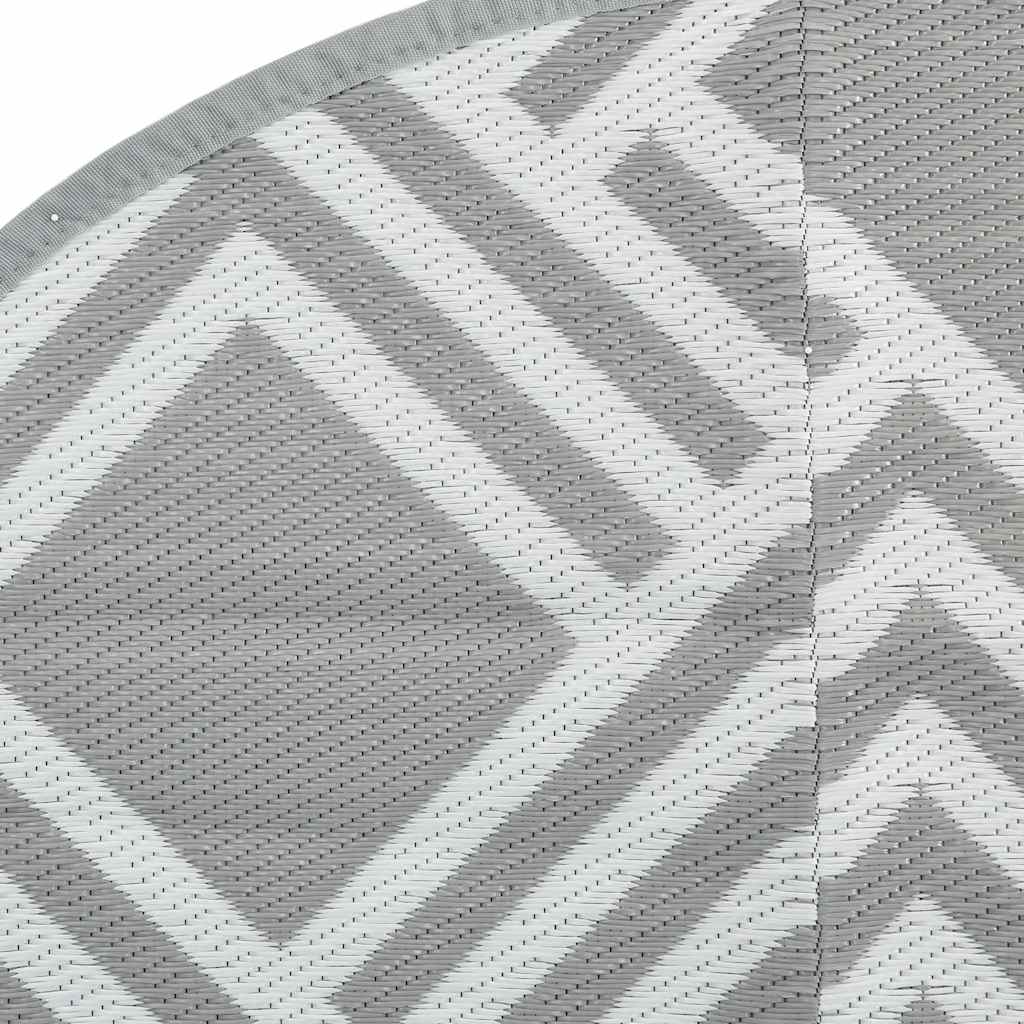 Tappeto da Esterno ARAKIL Grigio Ø120 cm in PP